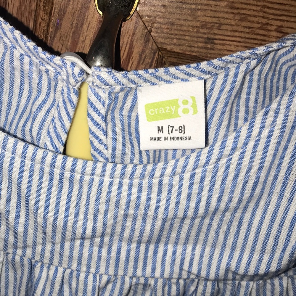 Baby Blue and white striped kids dress